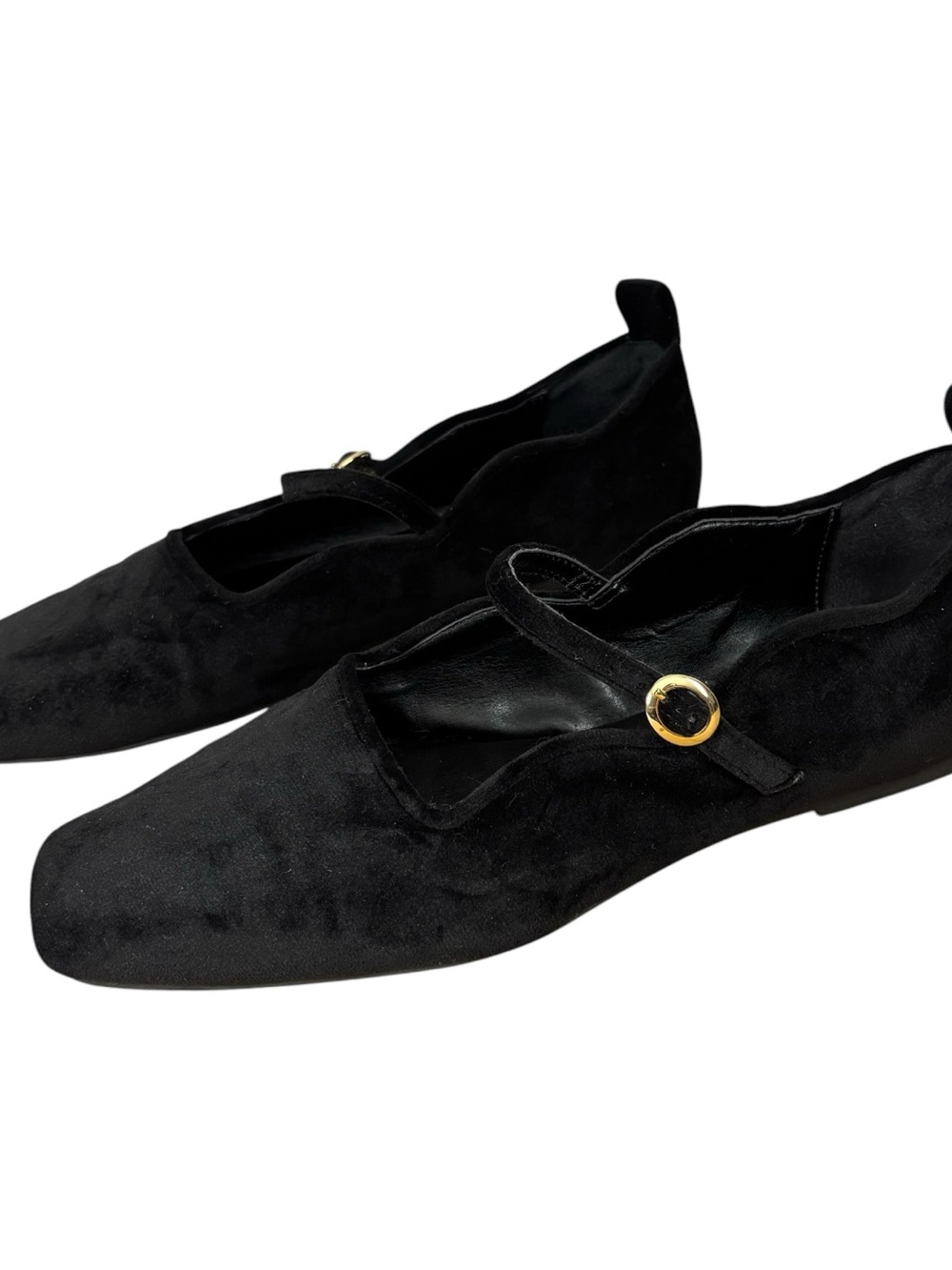Farm Rio black velvet Mary Jane flat shoes women’s size US 8 EU 39